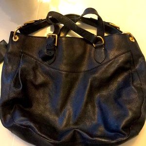Ralph Lauren Collection double handle deerskin bag